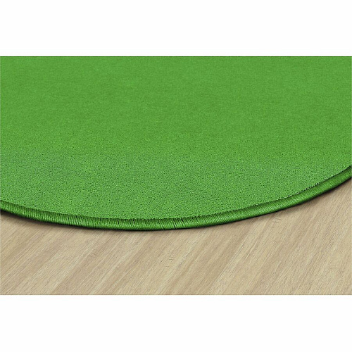 Flagship Carpets Ameristrong Solid Color Rug Floor Rug - Traditional - 72" Diameter - Round - Lime Green - Nylon - 1 Each (BS27LG)