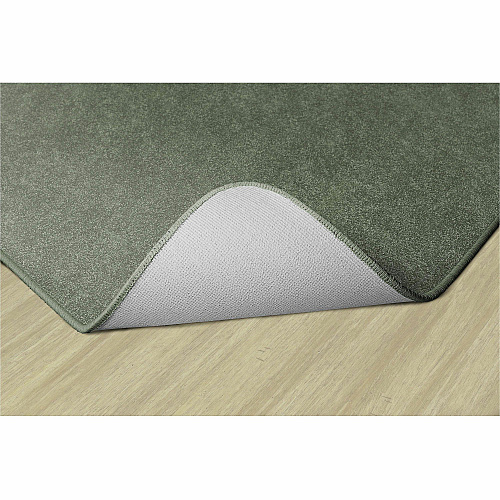 Flagship Carpets Amerisoft Solid Color Rug 12 ft Length x 90" Width - Rectangle - Sage Green - Nylon, Polyester - 1 Each (TS44SG)