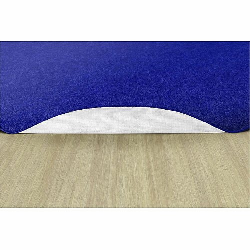 Flagship Carpets Amerisoft Solid Color Rug 12 ft Length x 90" Width - Oval - Royal Blue - Nylon, Polyester - 1 Each (TS45RB)