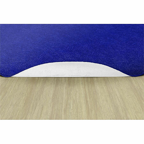 Flagship Carpets Amerisoft Solid Color Rug 72" Diameter - Round - Royal Blue - Nylon, Polyester - 1 Each (TS27RB)