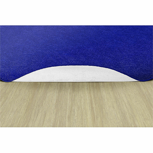 Flagship Carpets Amerisoft Solid Color Rug 72" Diameter - Round - Royal Blue - Nylon, Polyester - 1 Each (TS27RB)
