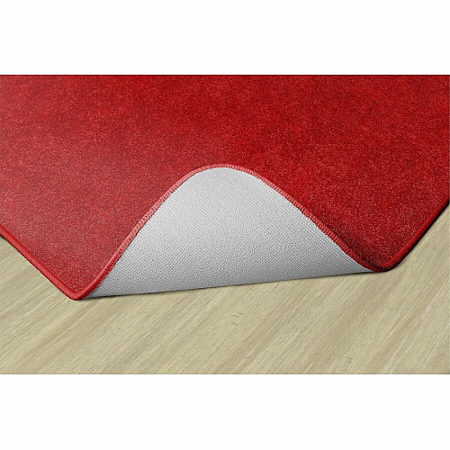 Flagship Carpets Amerisoft Solid Color Rug 18 ft Length x 12 ft Width - Rectangle - Classic Red - Nylon, Polyester - 1 Each (TS80RR)