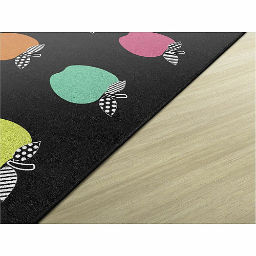 Flagship Carpets Schoolgirl Stylish Brights Rug 60" Length x 91.20" Width - Rectangle - Black - 1 Each (CA199728SG)
