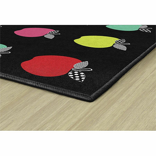 Flagship Carpets Schoolgirl Stylish Brights Rug 60" Length x 91.20" Width - Rectangle - Black - 1 Each (CA199728SG)