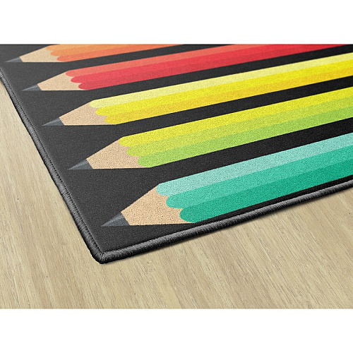 Flagship Carpets Schoolgirl Stylish Brights Rug 60" Length x 91.20" Width - Rectangle - Multi - 1 Each (CA199428SG)