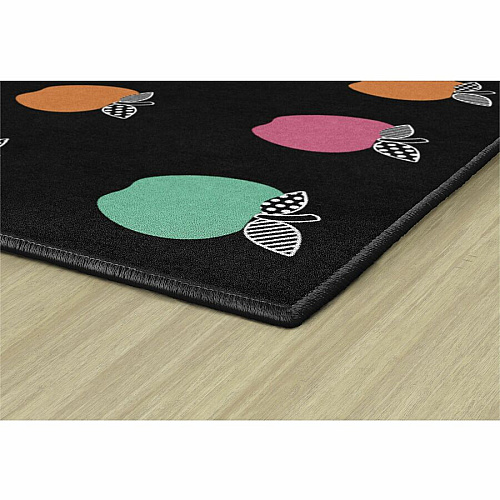 Flagship Carpets Schoolgirl Stylish Brights Rug 91.20" Length x 12 ft Width - Rectangle - Black - 1 Each (CA199744SG)