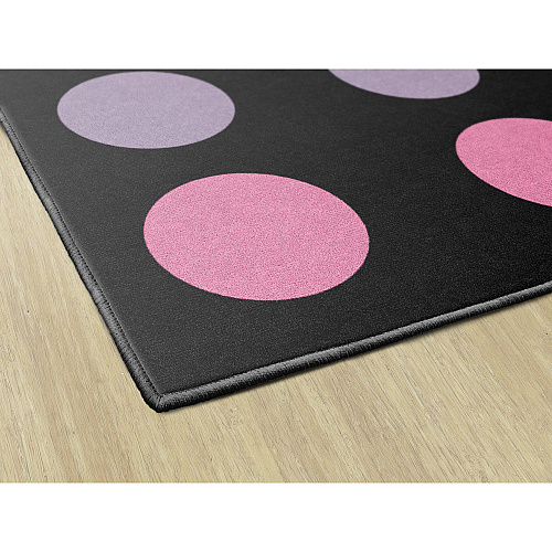 Flagship Carpets Schoolgirl Style Rainbow Dots Rug 91.20" Length x 12 ft Width - Rectangle - Primary - 1 Each (CA212844SG)