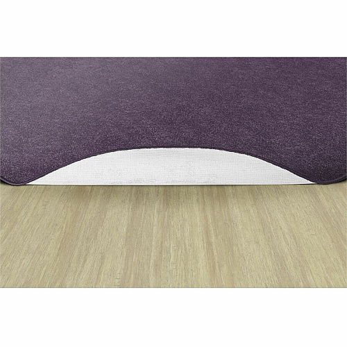 Flagship Carpets Amerisoft Solid Color Rug 72" Diameter - Round - Purple - Nylon, Polyester - 1 Each (TS27PP)
