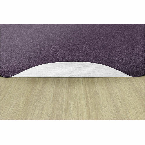 Flagship Carpets Amerisoft Solid Color Rug 72" Diameter - Round - Purple - Nylon, Polyester - 1 Each (TS27PP)