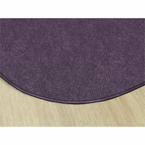 Flagship Carpets Amerisoft Solid Color Rug 72" Diameter - Round - Purple - Nylon, Polyester - 1 Each (TS27PP)