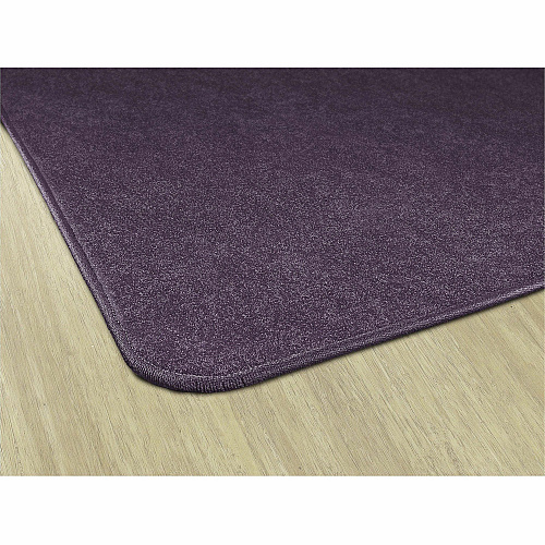 Flagship Carpets Amerisoft Solid Color Rug 108" Length x 72" Width - Rectangle - Purple - Nylon, Polyester - 1 Each (TS34PP)