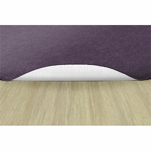 Flagship Carpets Amerisoft Solid Color Rug 12 ft Length x 90" Width - Oval - Purple - Nylon, Polyester - 1 Each (TS45PP)