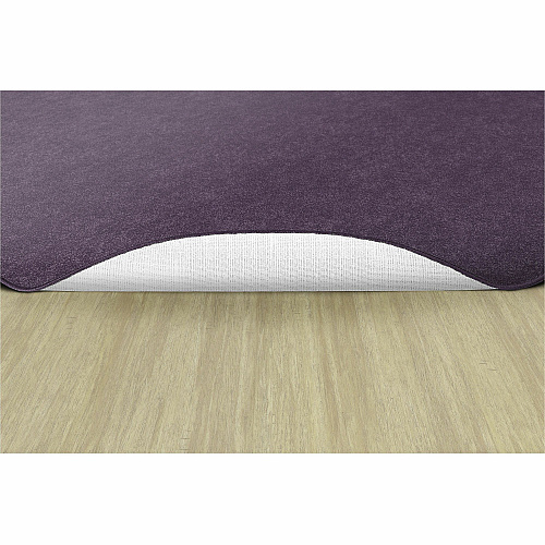Flagship Carpets Amerisoft Solid Color Rug 12 ft Length x 90" Width - Oval - Purple - Nylon, Polyester - 1 Each (TS45PP)