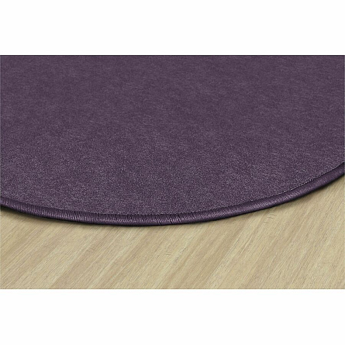 Flagship Carpets Amerisoft Solid Color Rug 12 ft Length x 90" Width - Oval - Purple - Nylon, Polyester - 1 Each (TS45PP)