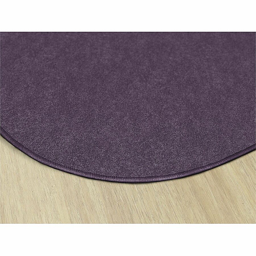 Flagship Carpets Amerisoft Solid Color Rug 12 ft Length x 90" Width - Oval - Purple - Nylon, Polyester - 1 Each (TS45PP)
