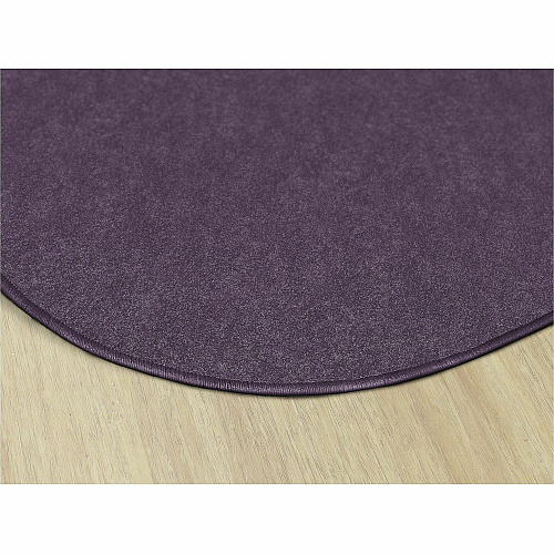 Flagship Carpets Amerisoft Solid Color Rug 12 ft Length x 90" Width - Oval - Purple - Nylon, Polyester - 1 Each (TS45PP)