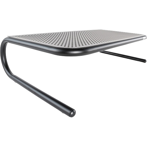 Allsop Large Metal Monitor Stand 5.25" Height x 18.50" Width x 12.25" Depth - Powder Coated - Metal, Steel - Black (30336V2)
