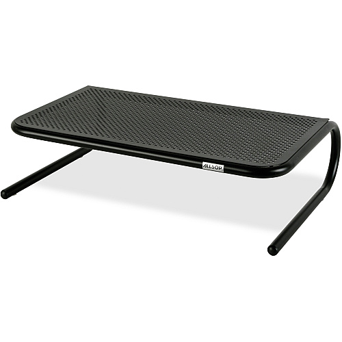 Allsop Large Metal Monitor Stand 5.25" Height x 18.50" Width x 12.25" Depth - Powder Coated - Metal, Steel - Black (30336V2)