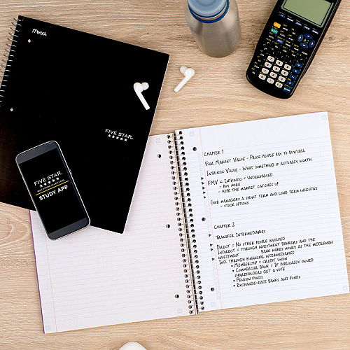 Mead Five Star Wirebound Notebook, 1 Subject, College Ruled, 11" x 8 1/2" , White 1 Subject(s) - 100 Sheets - 100 Pages - Wire Bound - 11" x 8 1/2" Sheet Size - Bleed Resistant, Durable, Water Resistant, Wear Resistant, Tear Resistant, Spill Resis (72456)