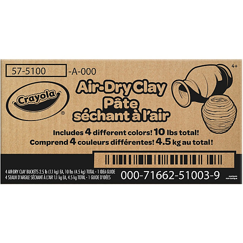 Crayola Air-Dry Clay Classroom, Room - Assorted - 4 / Pack (575100)
