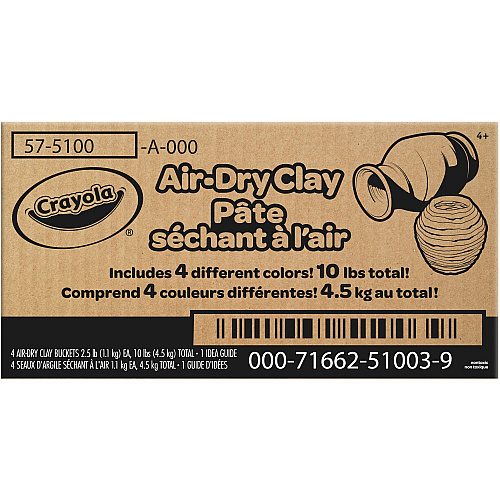 Crayola Air-Dry Clay Classroom, Room - Assorted - 4 / Pack (575100)