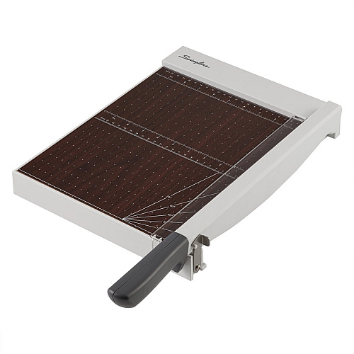 Swingline ClassicCut Guillotine Wood Trimmer 10 Sheet Cutting Capacity - 12" Cutting Length - Safety Latch - Solid Wood - Gray - 1 Each (10011)