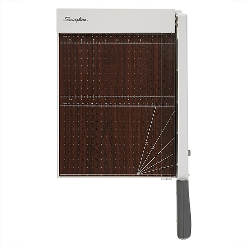 Swingline ClassicCut Guillotine Wood Trimmer 10 Sheet Cutting Capacity - 12" Cutting Length - Safety Latch - Solid Wood - Gray - 1 Each (10011)