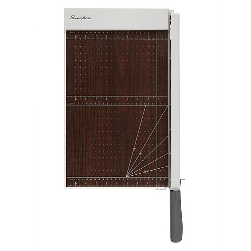 Swingline ClassicCut Guillotine Wood Trimmer 10 Sheet Cutting Capacity - 15" Cutting Length - Safety Latch - Solid Wood - Gray - 1 Each (10012)