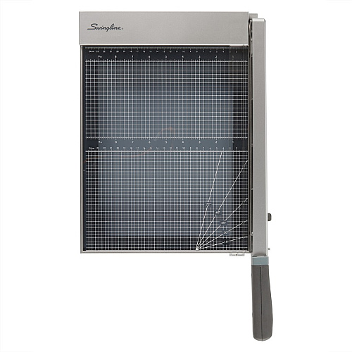 Swingline ClassicCut Guillotine Glass Trimmer 15 Sheet Cutting Capacity - 12" Cutting Length - Safety Latch - Tempered Glass - Gray - 1 Each (10013)
