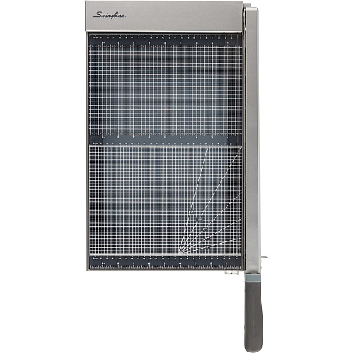 Swingline ClassicCut Guillotine Glass Trimmer 15 Sheet Cutting Capacity - 15" Cutting Length - Safety Latch - Tempered Glass - Gray - 1 Each (10014)