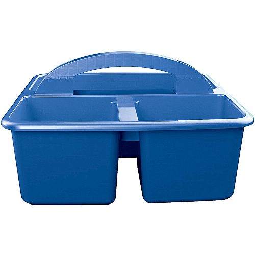 Deflecto Antimicrobial Kids Storage Caddy 3 Compartment(s) - 5.34" Height x 9.37" Width x 9.32" Depth - Antimicrobial, Lightweight, Portable, Mold Resistant, Mildew Resistant, Durable, Washable, Stackable - Blue - Polypropylene - 1 Each (39505BLU)