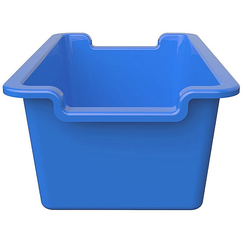 Deflecto Antimicrobial Rectangular Storage Bin 5.06" Height x 13.24" Width x 8.05" Depth - Antimicrobial, Lightweight, Mold Resistant, Mildew Resistant, Handle, Portable, Stackable - Blue - Polypropylene - 1 Each (39510BLU)