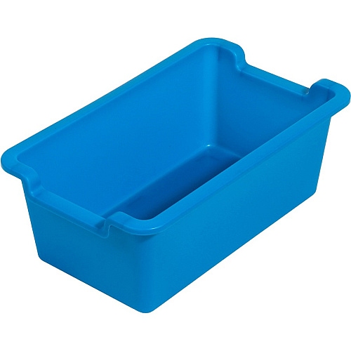 Deflecto Antimicrobial Rectangular Storage Bin 5.06" Height x 13.24" Width x 8.05" Depth - Antimicrobial, Lightweight, Mold Resistant, Mildew Resistant, Handle, Portable, Stackable - Blue - Polypropylene - 1 Each (39510BLU)