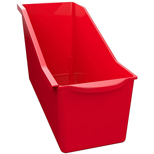 Deflecto Antimicrobial Kids Book Bin 7.35" Height x 14.20" Width x 5.34" Depth - Antimicrobial, Lightweight, Portable, Mold Resistant, Mildew Resistant, Stackable, Handle - Red - Polypropylene - 1 Each (39508RED)