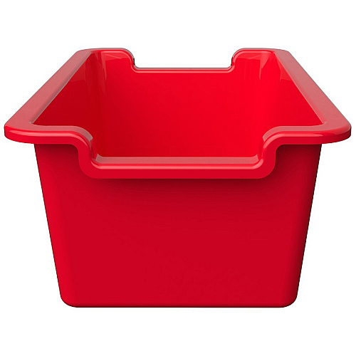 Deflecto Antimicrobial Rectangular Storage Bin 5.06" Height x 13.24" Width x 8.05" Depth - Antimicrobial, Lightweight, Mold Resistant, Mildew Resistant, Handle, Portable, Stackable - Red - Polypropylene - 1 Each (39510RED)