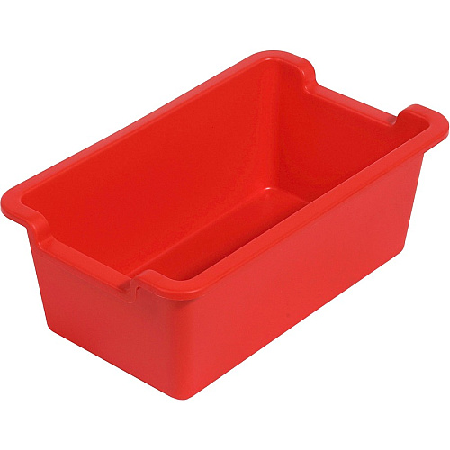 Deflecto Antimicrobial Rectangular Storage Bin 5.06" Height x 13.24" Width x 8.05" Depth - Antimicrobial, Lightweight, Mold Resistant, Mildew Resistant, Handle, Portable, Stackable - Red - Polypropylene - 1 Each (39510RED)
