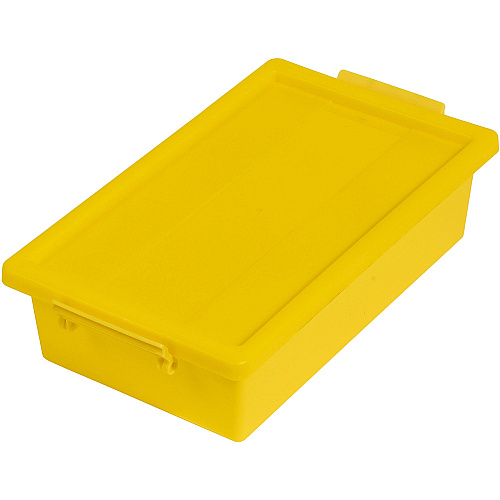 Deflecto Little Artist Antimicrobial Storage Tote 3.1" Height x 11.9" Width x 6.8" Depth - Antimicrobial, Lightweight, Mold Resistant, Mildew Resistant, Handle, Portable, Stackable, Durable, Spill Resistant, Easy to Clean - Yellow - Polypropyle (39513YEL)