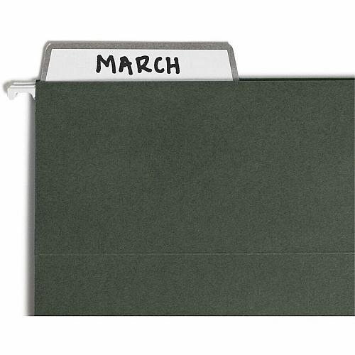 Smead Protab&reg; Filing System with 20 Letter Size Hanging File Folders, 24 ProTab 1/3-Cut Tab labels, and 1 eraser 11 pt. - Paperboard - Standard Green - 100% Recycled - 20 / Box (64195)
