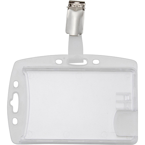 Advantus Plastic ID Card Holders Horizontal/Vertical - Plastic - Clear - Rotating Clip - 25 / Pack (76130)