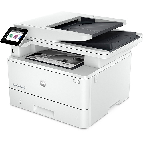 HP LaserJet Pro 4101fdwe Wireless Laser Multifunction Printer - Monochrome - White Copier/Fax/Printer/Scanner - 4800 x 600 dpi Print - Automatic Duplex Print - Up to 80000 Pages Monthly - Color Flatbed Scanner - 1200 dpi Optical Scan - Monochrome (2Z619E)