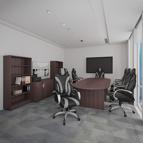 Boss Hinged Arm Executive Chair Black, Gray Seat Color - Vinyl Seat Material - Black, Gray Back Color - Vinyl Back Material - 5-star Base - Armrest - 1 Each (B8871BKGY)