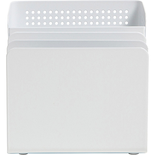 U Brands Perforated Sorter Cup 3.90" Height x 4.40" Width x 4.30" Depth - Durable - White - Metal - 1 Each (5990U0106)