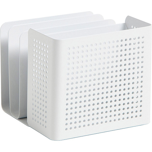 U Brands Perforated Sorter Cup 3.90" Height x 4.40" Width x 4.30" Depth - Durable - White - Metal - 1 Each (5990U0106)