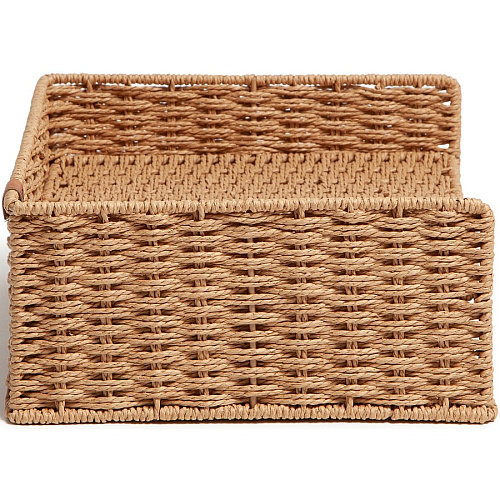 U Brands Woven Paper Tray 12.60" Height x 9.70" Width x 4.60" Depth - Sturdy - Brown - 1 Each (6085U0106)
