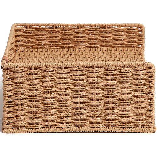 U Brands Woven Paper Tray 12.60" Height x 9.70" Width x 4.60" Depth - Sturdy - Brown - 1 Each (6085U0106)