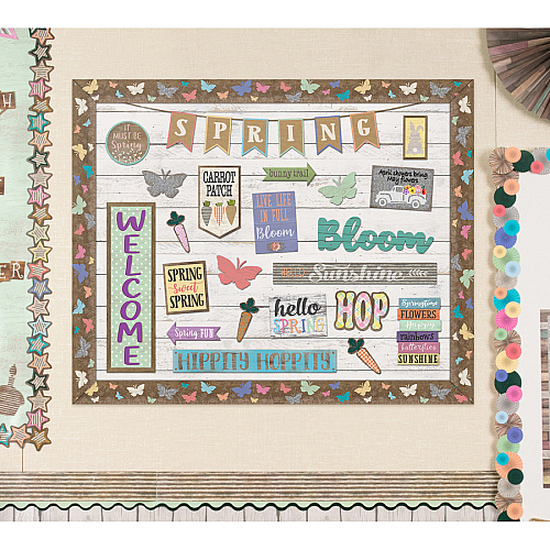 Teacher Created Resources Bulletin Board Roll Bulletin Board, Poster, Student - 12 ft Height x 48" Width - White Shiplap - Fabric - 1 Roll (77498)
