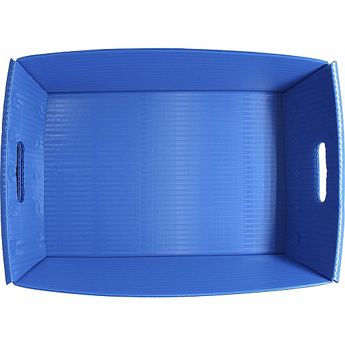 Flipside Products Flipside Plastic Welded Letter Trays 4.50" Height x 18" Width x 12" Depth - Welded, Handle, Compact, Stackable, Storage Space, Durable - Blue - Plastic - 2 / Pack (40361)