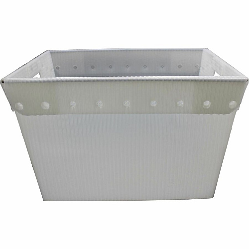 Flipside Products Flipside Translucent Plastic Storage Postal Tote External Dimensions: 13.3" Width x 11.6" Depth x 18.3" Height - Lid Closure - Plastic - Translucent - For Storage, Moving - 2 / Pack (40101)