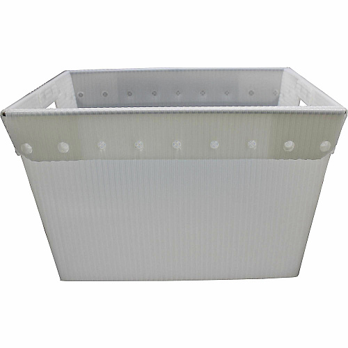 Flipside Products Flipside Translucent Plastic Storage Postal Tote External Dimensions: 13.3" Width x 11.6" Depth x 18.3" Height - Lid Closure - Plastic - Translucent - For Storage, Moving - 2 / Pack (40101)