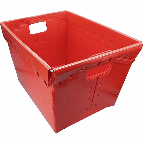 Flipside Products Flipside Primary Assorted Plastic Storage Postal Tote - 4 Pack Internal Dimensions: - External Dimensions: Height x 13.3" Width x 11.6" Depth x 18.3" Height - 11 gal - Lid Closure - Rugged - Plastic - Assorted - For Moving, Stora (40192)